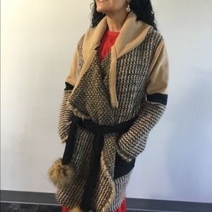 Heavy Wool Unique Two Colors Jacket